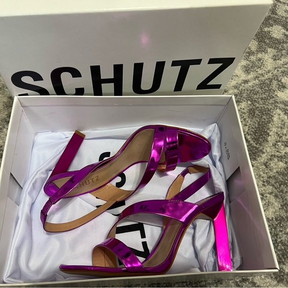 SCHUTZ FUSCHIA HEEL 7.5 NBW - Picture 2 of 9